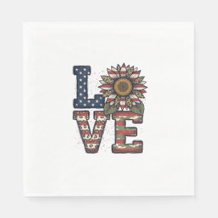 Patriotic Cactus Vintage Engraving Shirt Design_1 Napkins