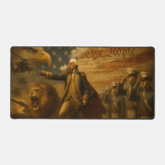 Patriotic Cadet Washington Mousepad Desk Mat