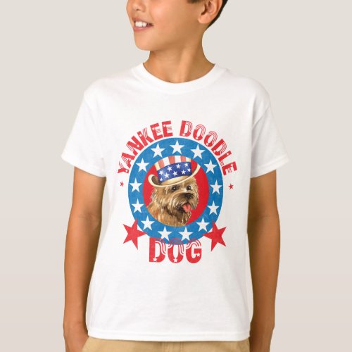 Patriotic Cairn Terrier T_Shirt