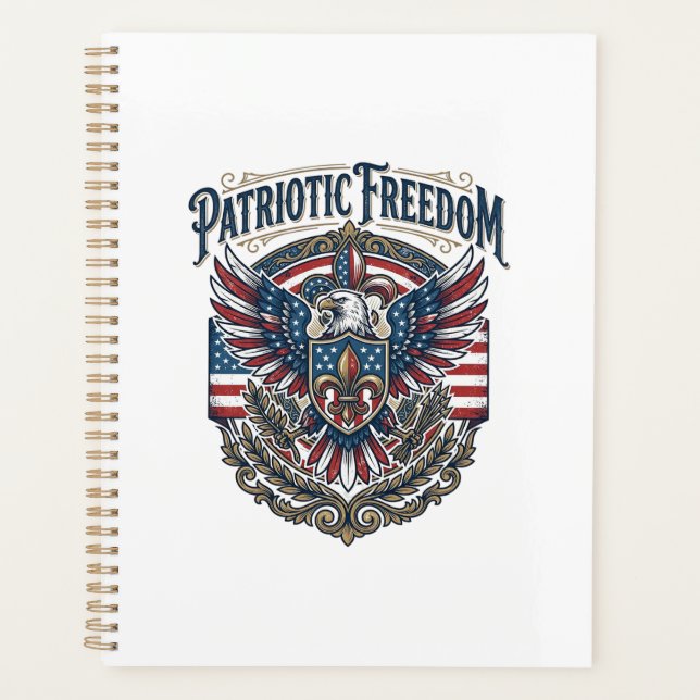 Patriotic Cajun Pride Vector Graphic Tee_1 Planner (Front)