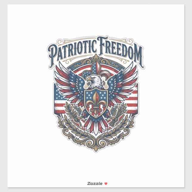 Patriotic Cajun Pride Vector Graphic Tee_1 Sticker (Sheet)