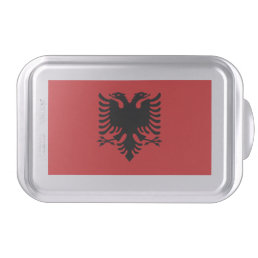 Patriotic cake pan with Flag of Albania