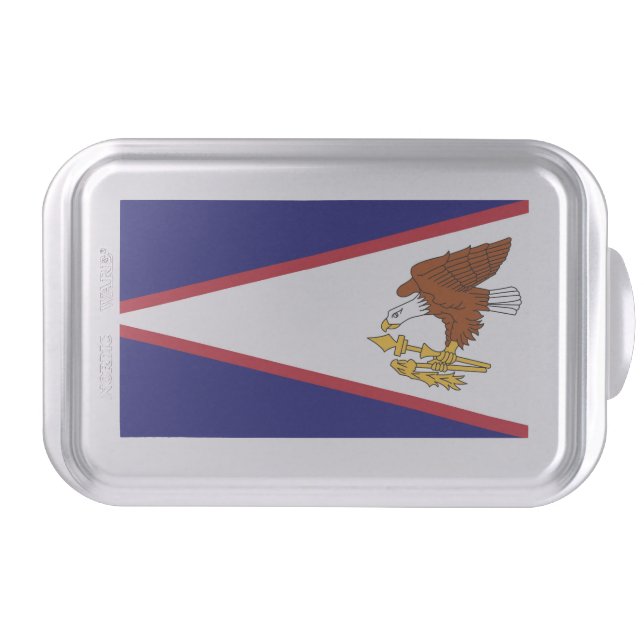 Patriotic cake pan with Flag of American Samoa (Front)