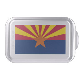 Patriotic cake pan with Flag of Arizona State