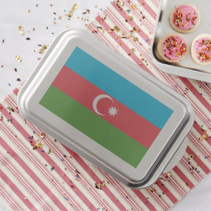 Patriotic cake pan with Flag of Azerbaijan