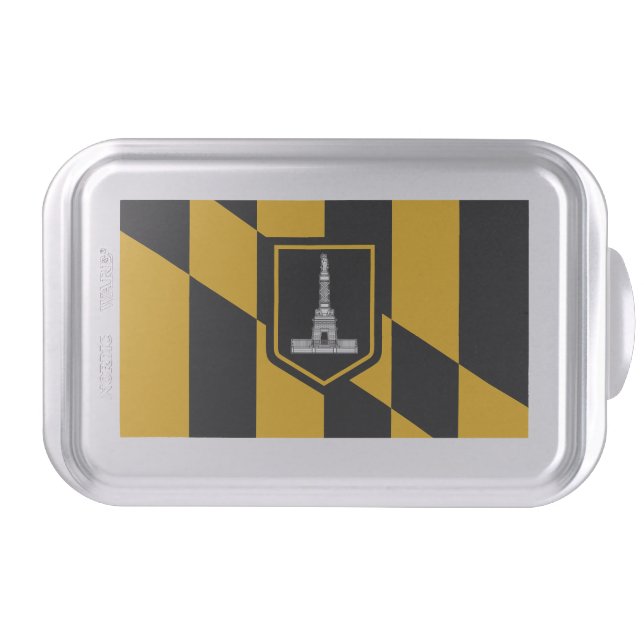 Patriotic cake pan with Flag of Baltimore (Front)