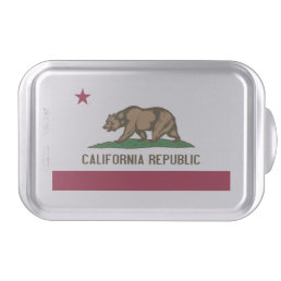 Patriotic cake pan with Flag of California State