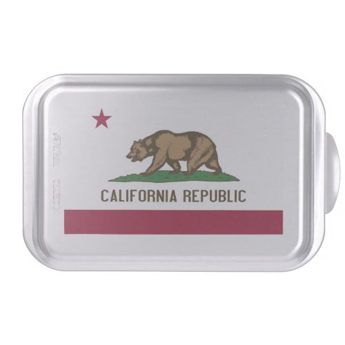 Patriotic cake pan with Flag of California State