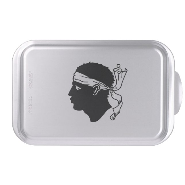 Patriotic cake pan with Flag of Corsica (Front)