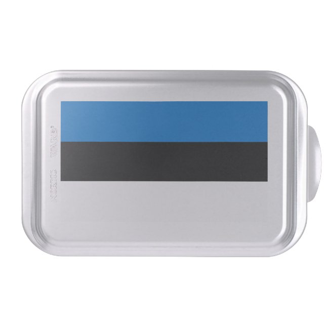 Patriotic cake pan with Flag of Estonia (Front)