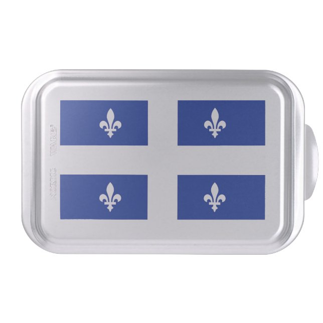 Patriotic cake pan with Flag of Quebec (Front)