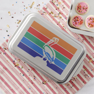 Patriotic cake pan with Flag of St. Petersburg