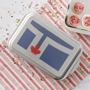 Patriotic cake pan with Flag of Toronto, Canada