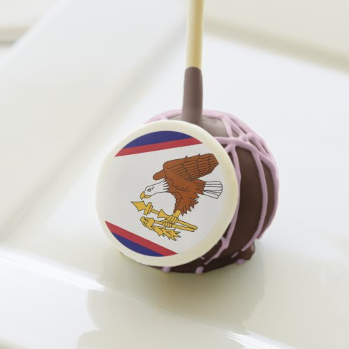 Patriotic cake pop with Flag of American Samoa