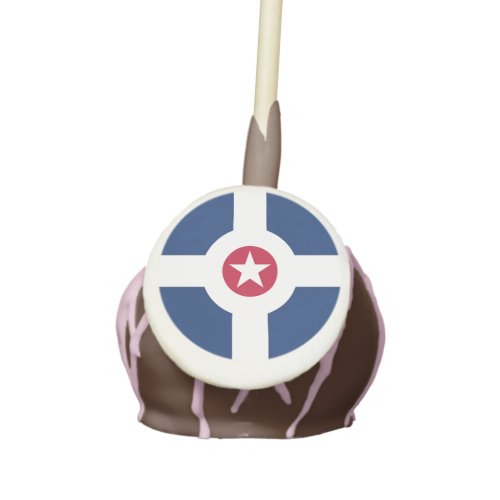 Patriotic cake pop with Flag of Indianapolis