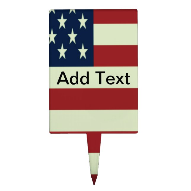 Patriotic Cake Topper (Front)