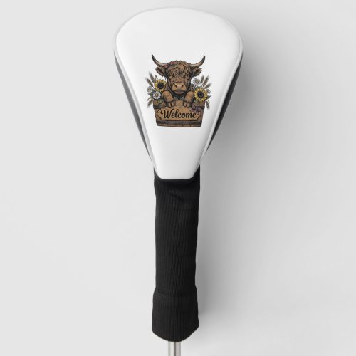 Patriotic Calf Welcome Vintage Farmhouse Floral Ar Golf Head Cover