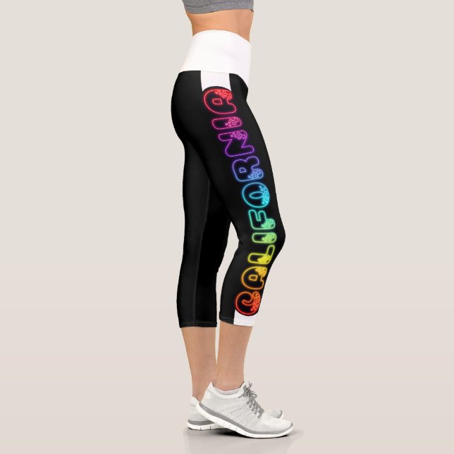 Patriotic California Republic State Flag Leggings (Right)