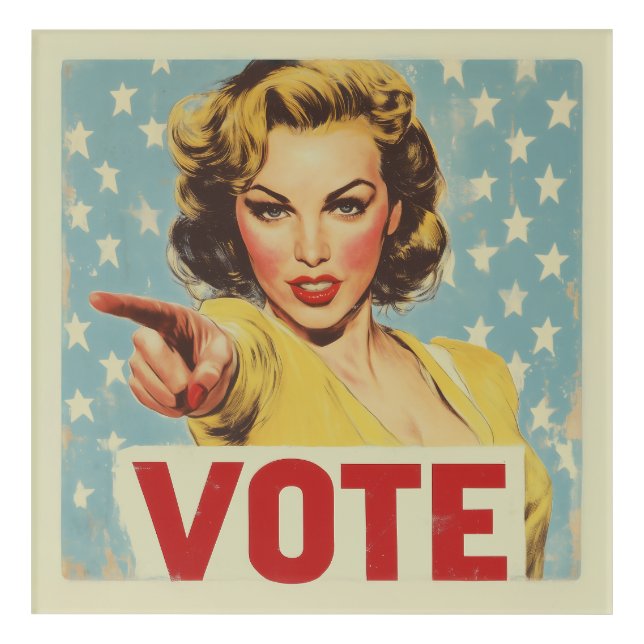 Patriotic Call to Action: Vote! Acrylic Print (Front)
