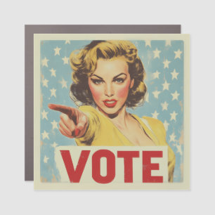 Patriotic Call to Action: Vote! Car Magnet