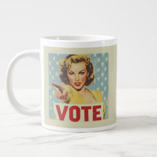 Patriotic Call to Action: Vote! Giant Coffee Mug