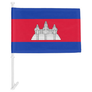 Patriotic Cambodia Car Flag
