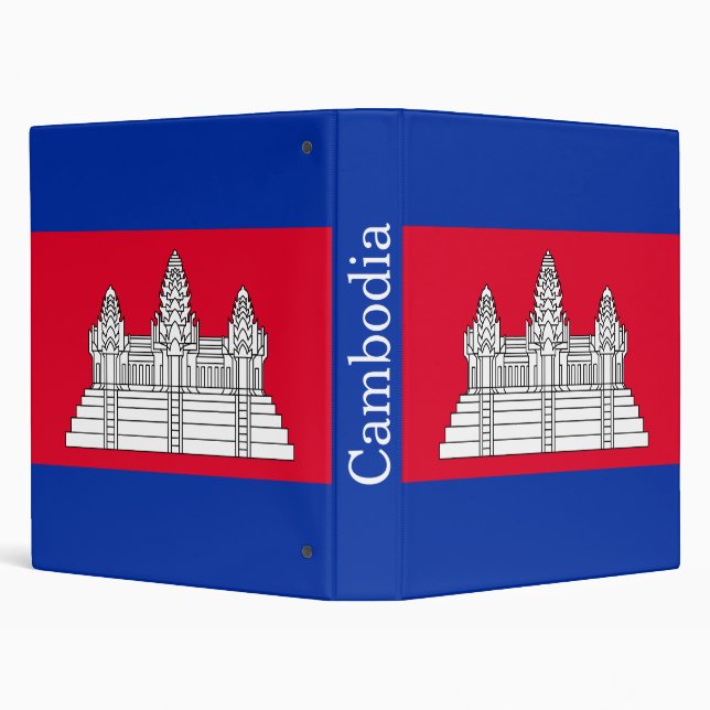 Patriotic Cambodia Flag 3 Ring Binder (Background)