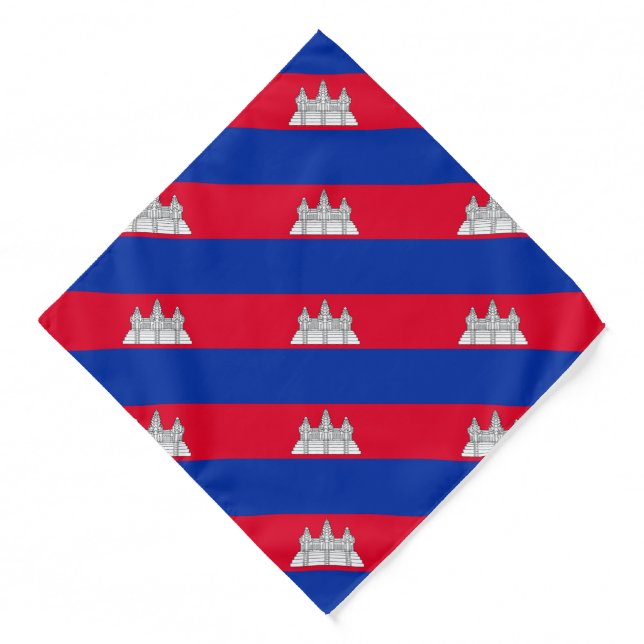 Patriotic Cambodia Flag Bandana (Front)