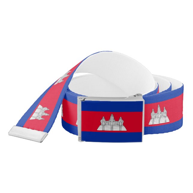 Patriotic Cambodia Flag Belt (Snake)