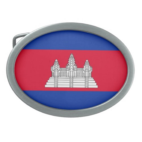 Patriotic Cambodia Flag Belt Buckle