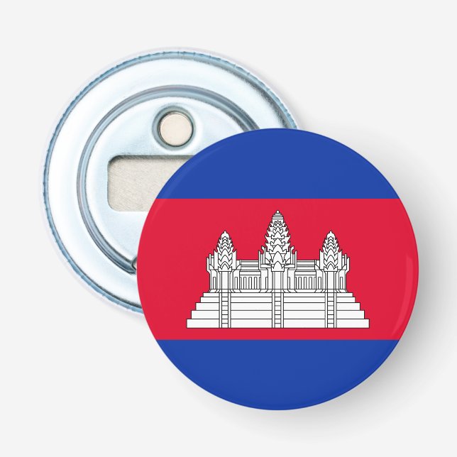 Patriotic Cambodia Flag Bottle Opener (Front)