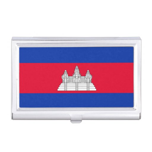 Patriotic Cambodia Flag Business Card Case