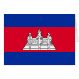 Patriotic Cambodia Flag Cards
