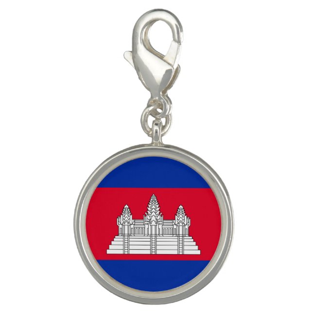 Patriotic Cambodia Flag Charm (Front)