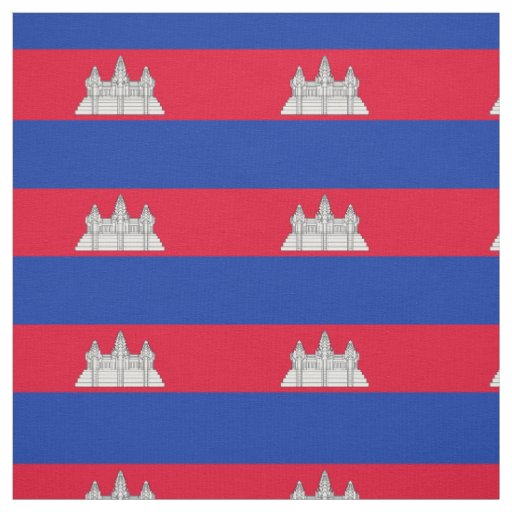 Patriotic Cambodia Flag Fabric