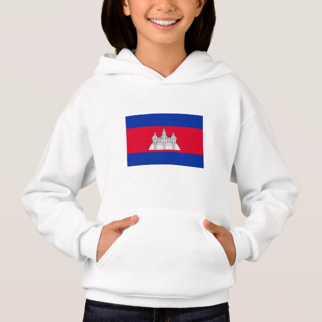 Patriotic Cambodia Flag Hoodie (Front)