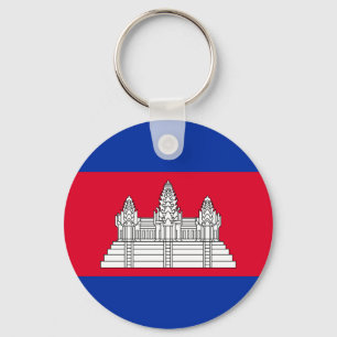Patriotic Cambodia Flag Keychain