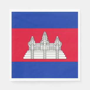 Patriotic Cambodia Flag Napkins