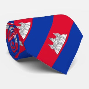 Patriotic Cambodia Flag Neck Tie