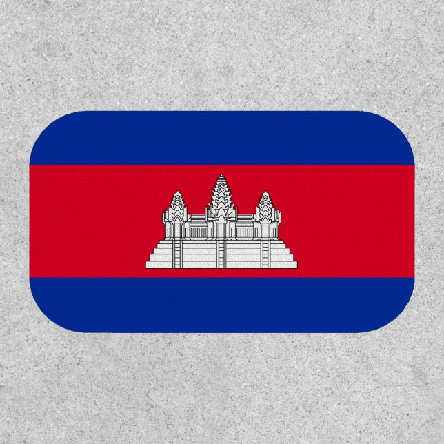 Patriotic Cambodia Flag Patch (Front)