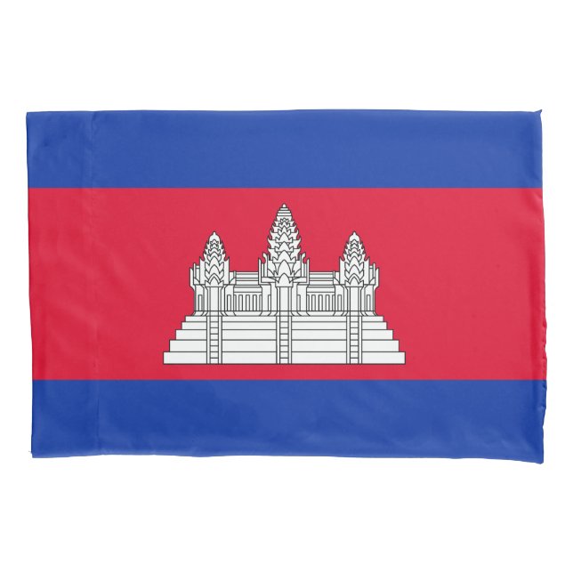 Patriotic Cambodia Flag Pillow Case (Front)