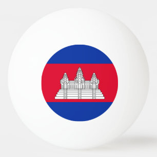 Patriotic Cambodia Flag Ping Pong Ball