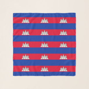 Patriotic Cambodia Flag Scarf