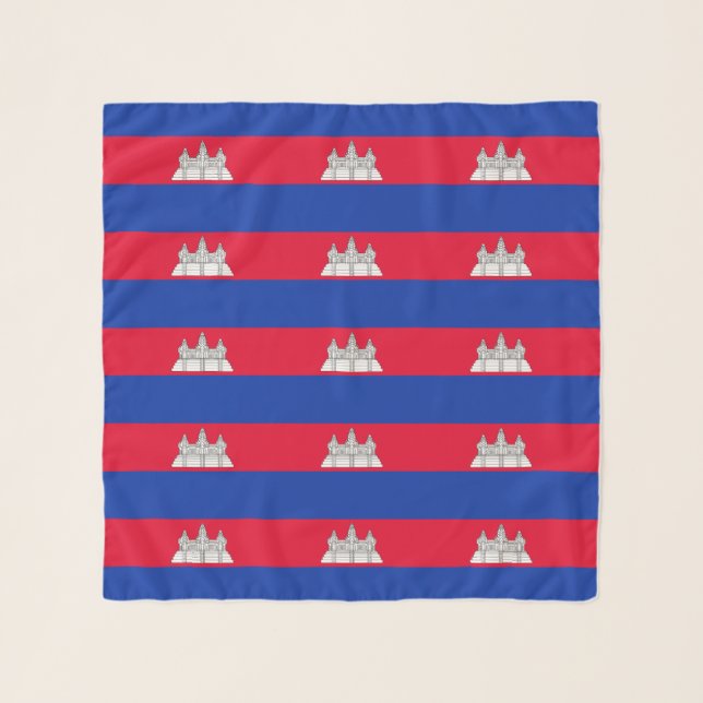 Patriotic Cambodia Flag Scarf (Front)