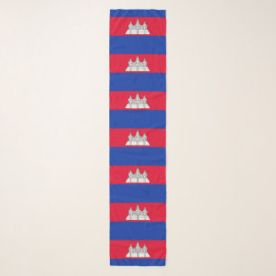 Patriotic Cambodia Flag Scarf