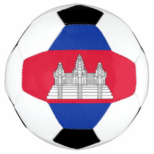 Patriotic Cambodia Flag Soccer Ball