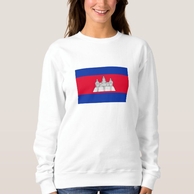 Patriotic Cambodia Flag Sweatshirt (Front)