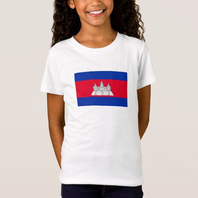 Patriotic Cambodia Flag T-Shirt (Front)