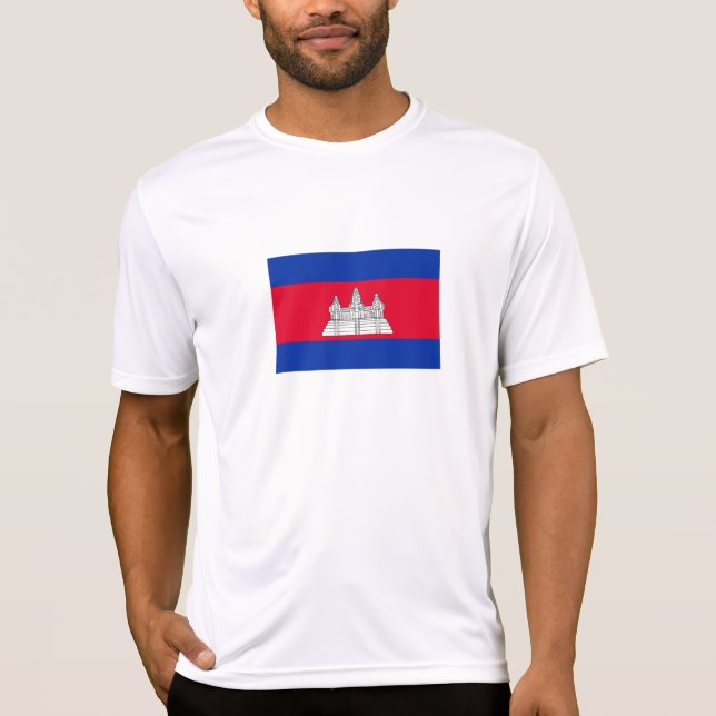Patriotic Cambodia Flag T-Shirt (Front)