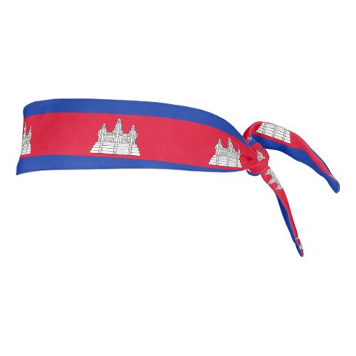 Patriotic Cambodia Flag Tie Headband